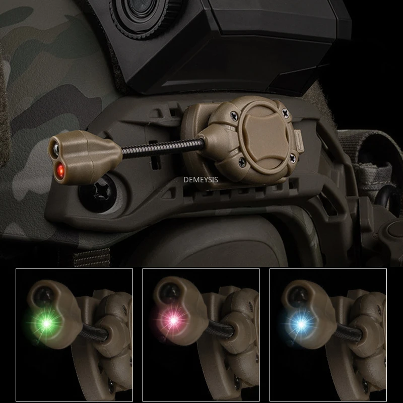 Interruptor de luces de señal tácticas, sistema de iluminación Modular para personas, luz de modo Dual CS, cascos Airsoft, luces IR rojas, verdes y azules