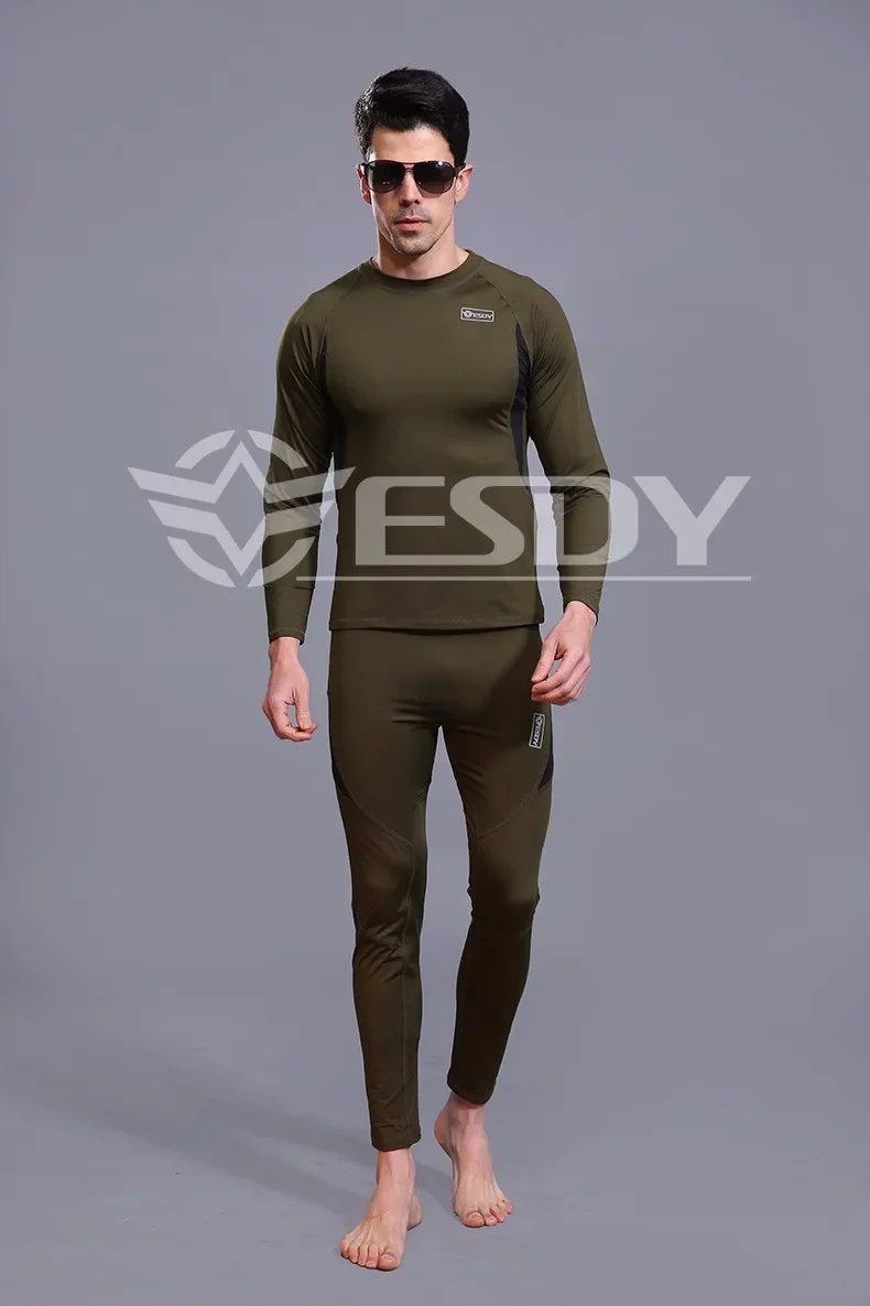 Nueva ropa interior térmica de alta calidad para hombre, conjuntos de ropa interior de compresión de lana para el sudor, ropa interior térmica de secado rápido para invierno - imagen 5