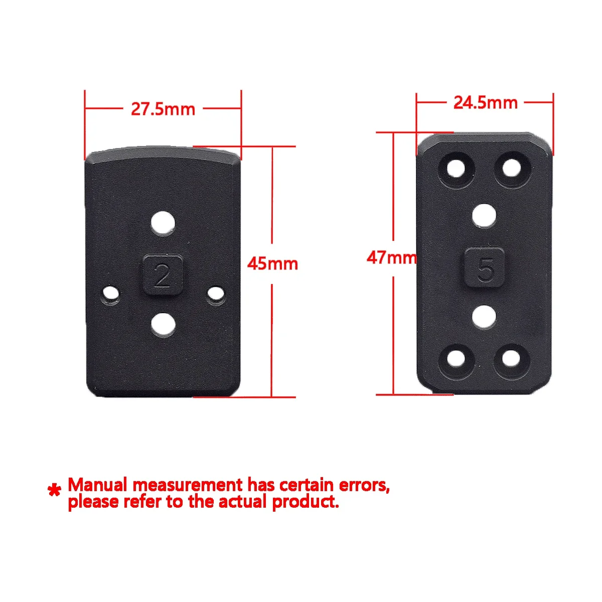 Soporte óptico compensado de Metal táctico de 35/45 grados para T01 T02 RM, instalación de múltiples tipos de soporte de Base de mira de punto rojo - imagen 4