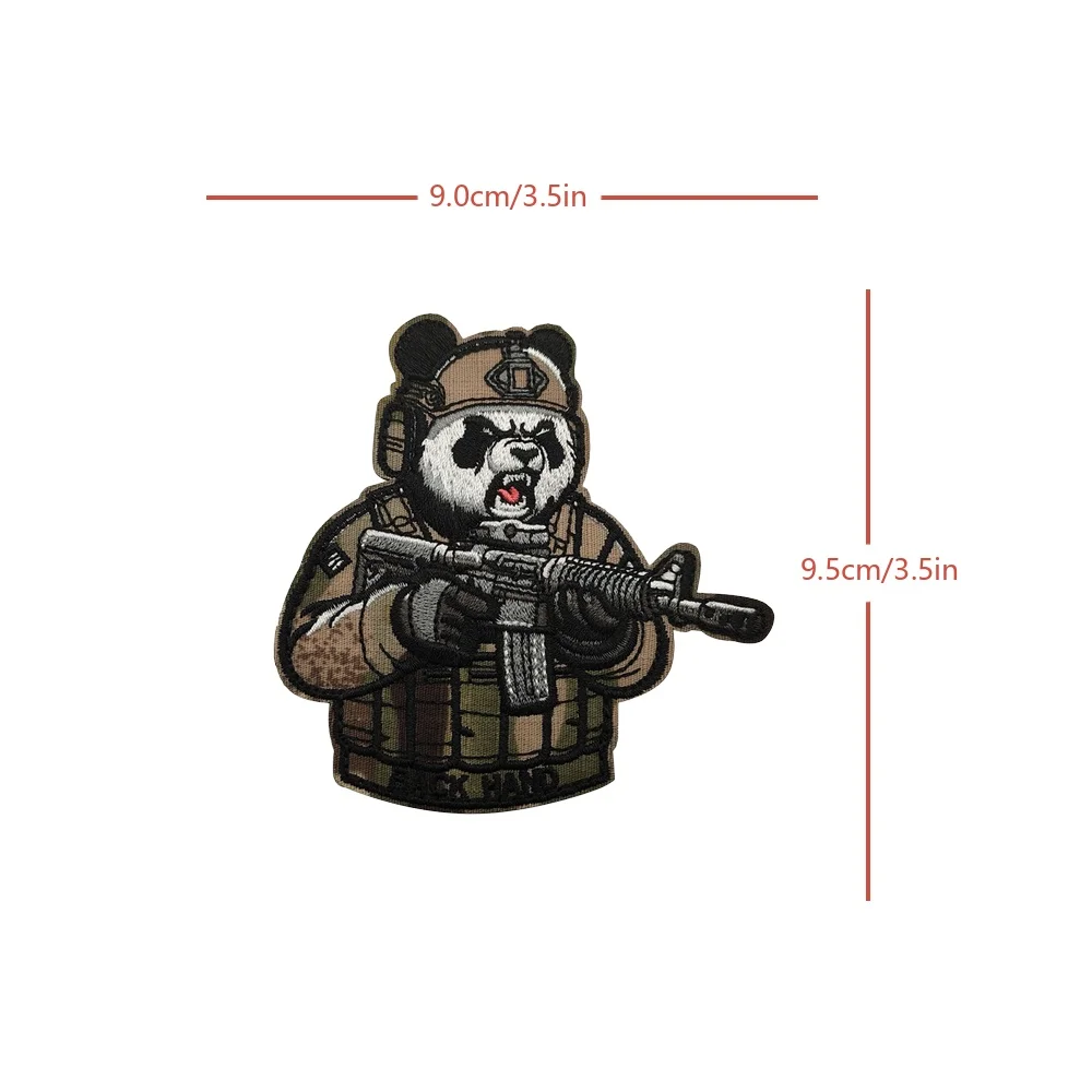 Chaleco táctico de Panda para Rifle, parche con citas de moral, Velcros, gancho bordado táctico, insignia de sujeción para mochila Molle - imagen 5
