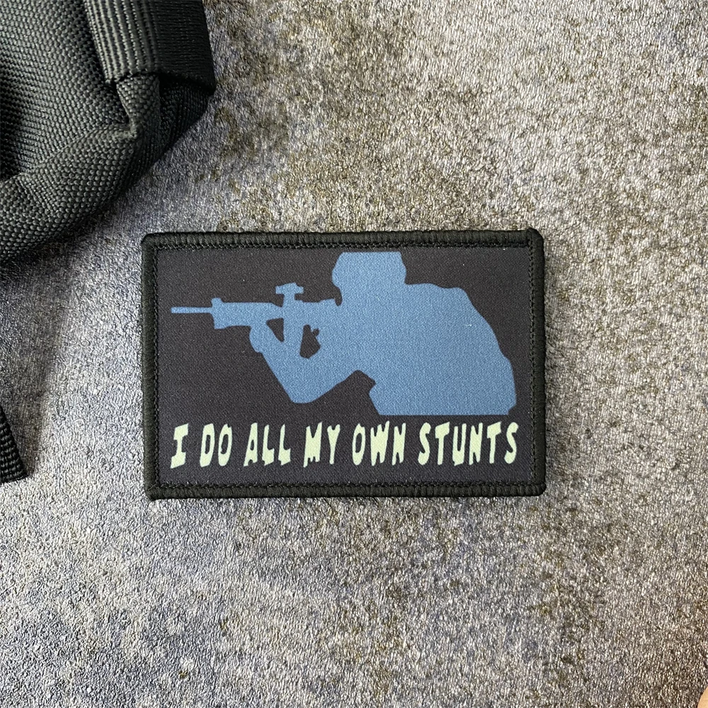 Parches de tela de gancho y bucle con impresión táctica, insignia de moral de bala de francotirador, Parche de personalidad, mochila, sombrero, pegatinas DIY, 556 - imagen 5