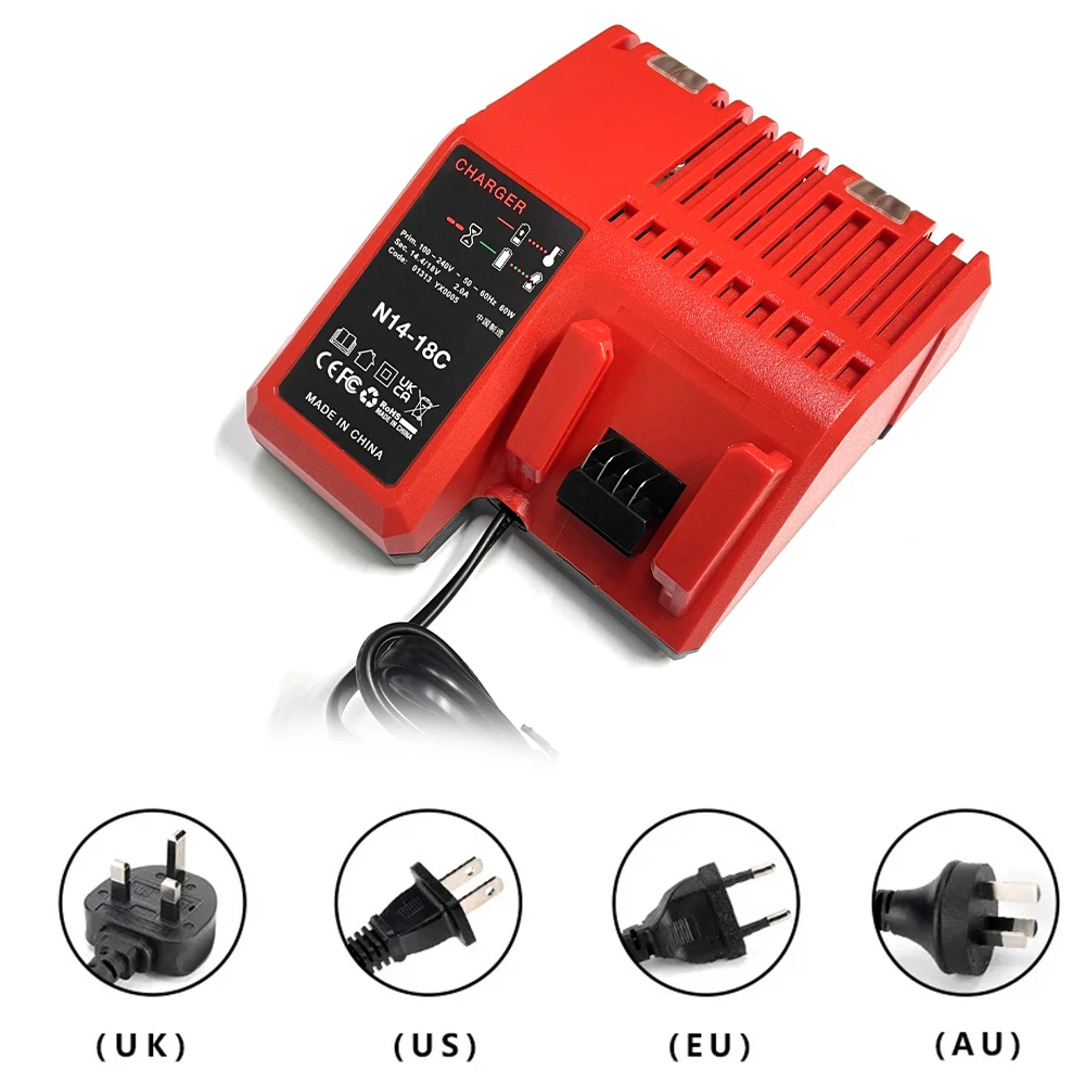 Cargador de batería multivoltaje para batería de iones de litio Milwaukee M18 14,4 V 18V 48-11-1815 48-11-1820 48-11-1840 48-11-1850 48-11-1828 - imagen 5