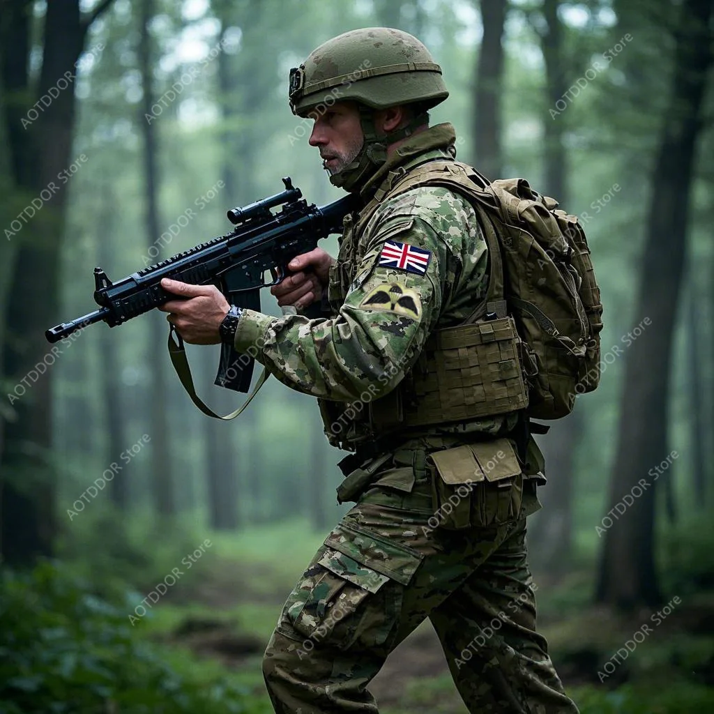 Parche bordado paracaidistas de Francia, EE. UU., Reino Unido, brazalete americano británico, insignia IR reflectante, parches mágicos, insignia de moral táctica - imagen 4