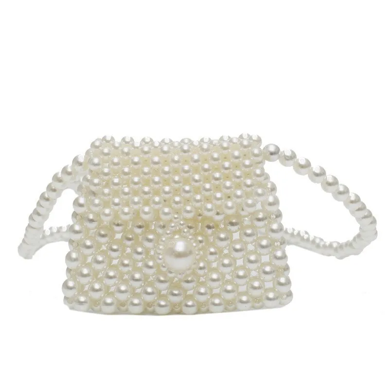 Lawaia-monedero de perlas tejido a mano para mujer, Bolso pequeño para llaves, bandolera que combina con todo, accesorios de vestir, 1 unidad - imagen 3