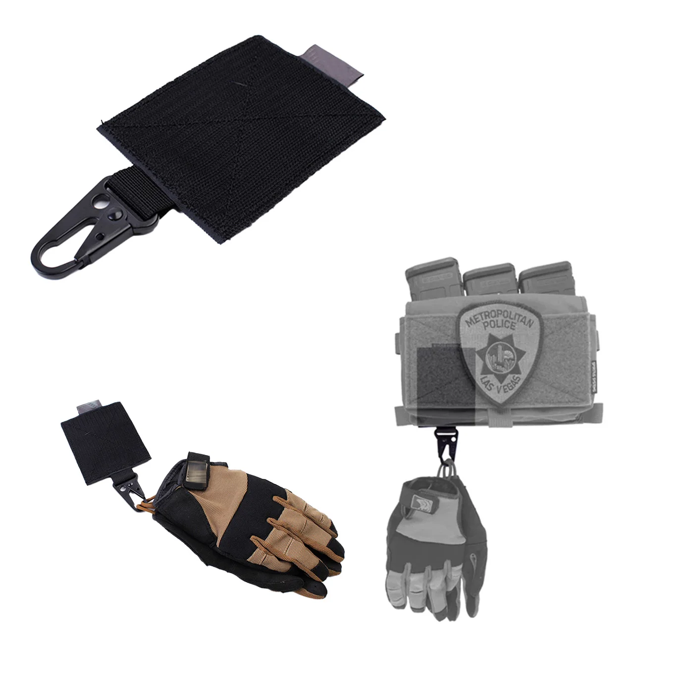 Gancho para guantes mosquetón táctico hebilla multifunción táctica llavero colgador de pecho