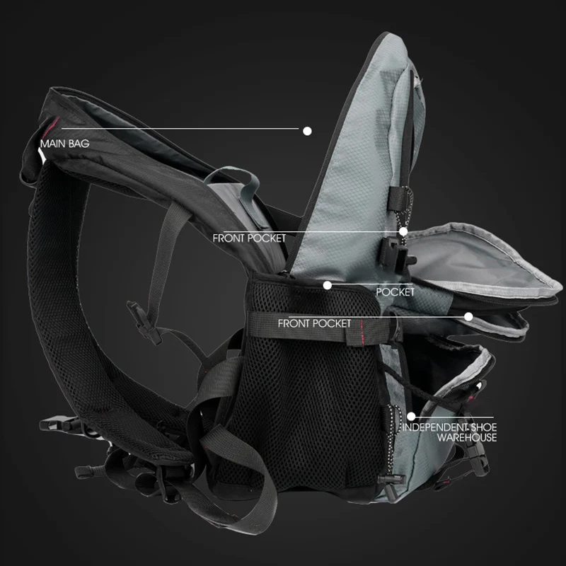 Mochila para escalada al aire libre, gran capacidad, senderismo, Camping, pesca, portátil, viaje, deportes, portátil, equipaje para ordenador portátil - imagen 5