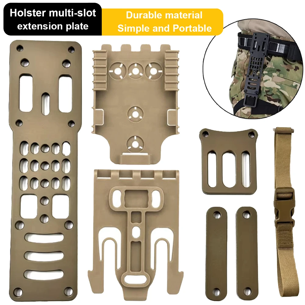 Adaptador de funda Modular táctica con kit QLS, plataforma de funda para pierna caída con correa para pierna, equipo de policía, extracción rápida