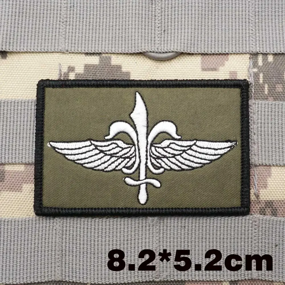 Parche bordado de la bandera de Israel, insignia de Moral del Ejército Mlrs de gancho y bucle, idioma israelí, equipo al aire libre, pegatina de mochila táctica - imagen 4