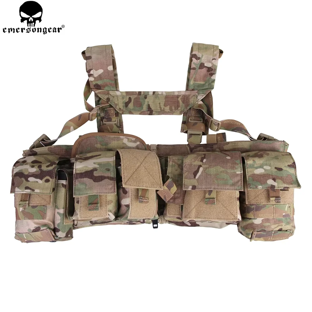 EMERSONGEAR UW Gen V aparejo de pecho delantero dividido, armadura corporal Airsoft Paintball, chaleco Molle de combate, aparejo de pecho táctico multicamuflaje EM7451 - imagen 5