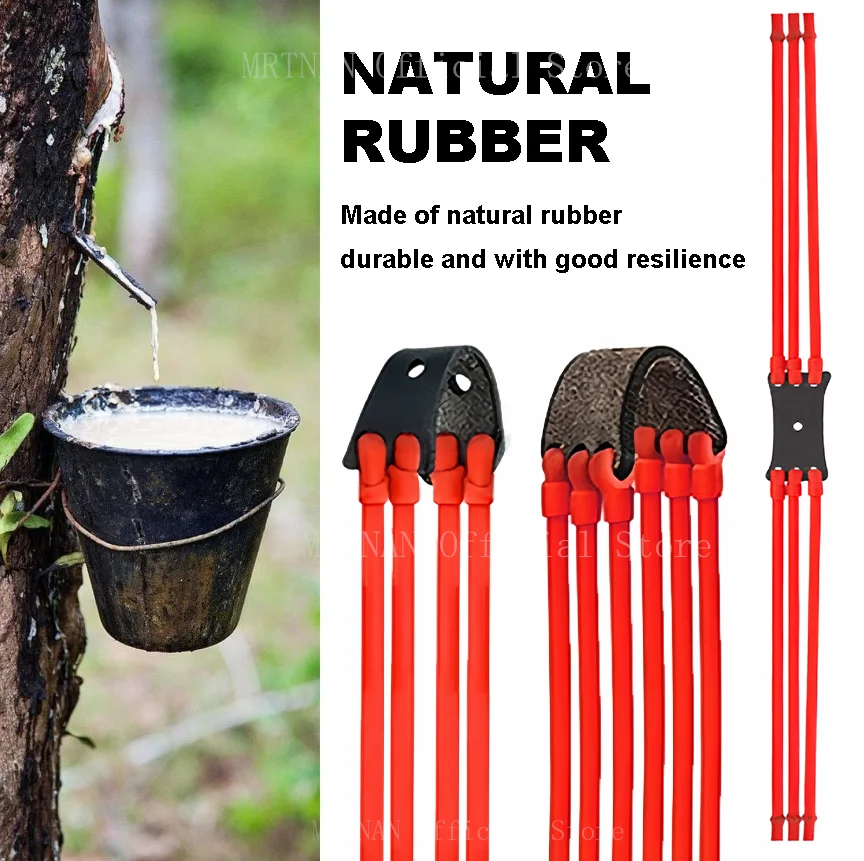 1/3/6 Uds. Banda de goma elástica de 3 hebras 1745 bola de tarjeta de látex banda de goma accesorios de tiro de caza al aire libre - imagen 2