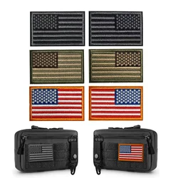 Parche bandera EE.UU. gancho y bucle para mochilas y gorras