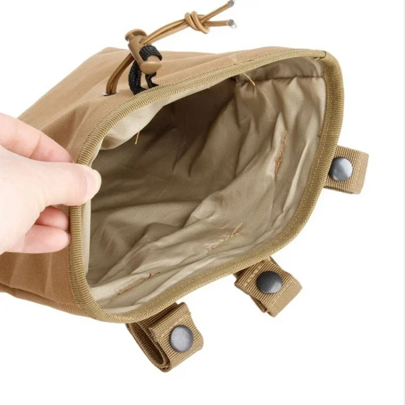 Bolsa de basura Molle plegable de nailon resistente para caza en la silla de montar y cinturón, bolsa de basura Mag de gran capacidad para hombres - imagen 4