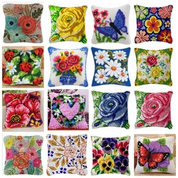 Kit de gancho de cierre de flor Smyrna kussen Knopen, botones de almohada, cojín de botón, paquete Knoopkussen, Coussin, Loquet de ganchillo Kussen Haken