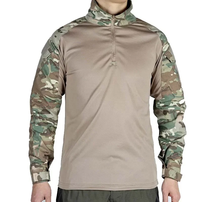 Camisas militares Multicam para hombre, camisa de combate, camisa táctica resistente al desgaste, manga larga, Paintball, Camping, caza, ropa para hombre - imagen 3