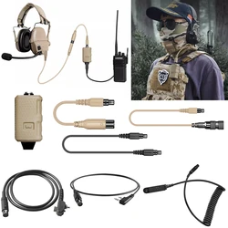 V20 Auriculares tácticos PTT monocanal PRC148 152 AMP