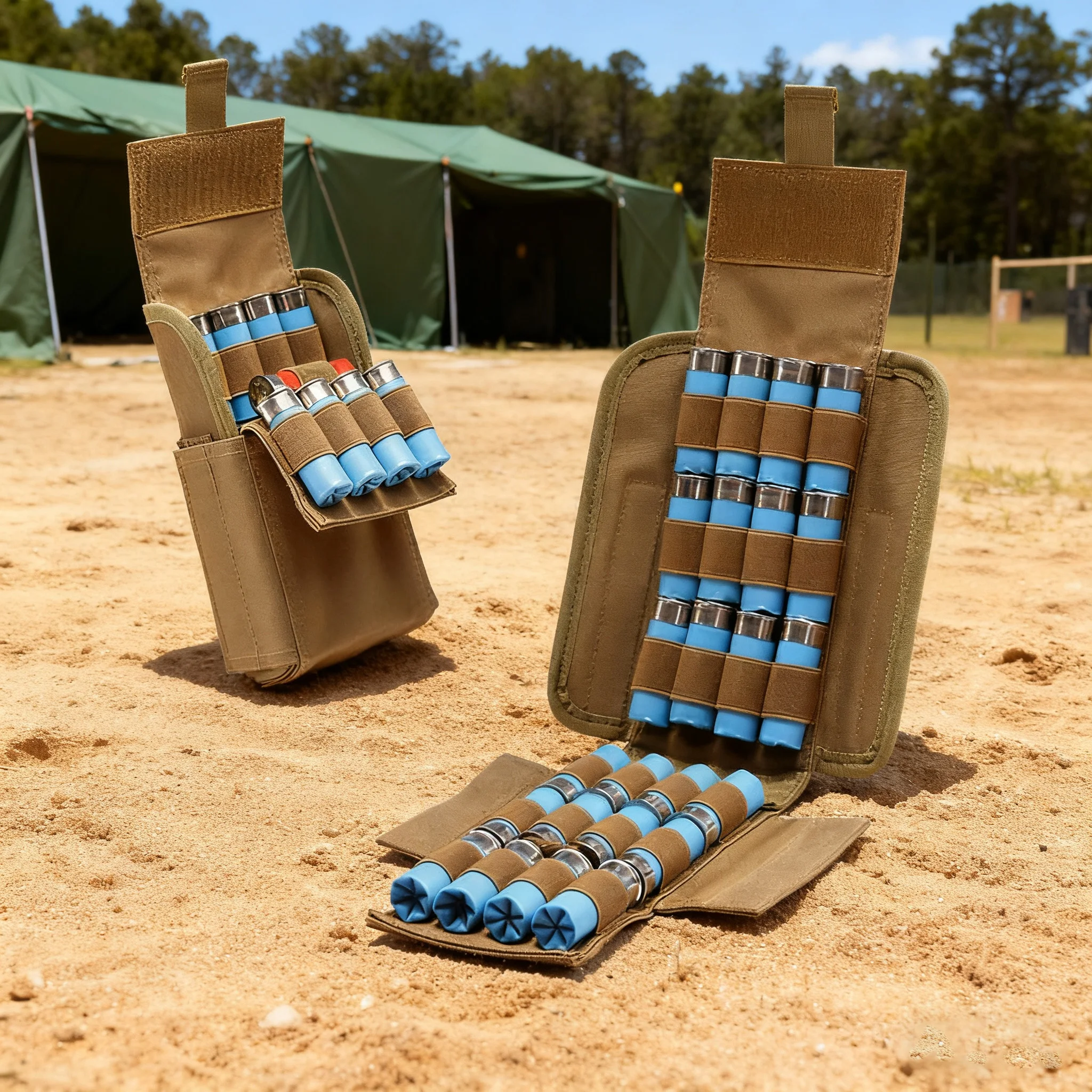 Bolsa de balas táctica militar para exteriores, bolsa de sub balas de 12G, bolsa de balas dispersas de 25 orificios, almacenamiento de balas dispersas específico para caza B - imagen 2
