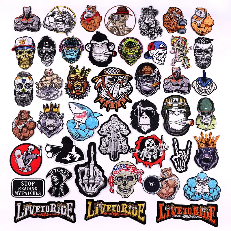 Parche bordado de mono para fumar, parche para planchar en parches para planchar para ropa, parches termoadhesivos para ropa DIY - imagen 3