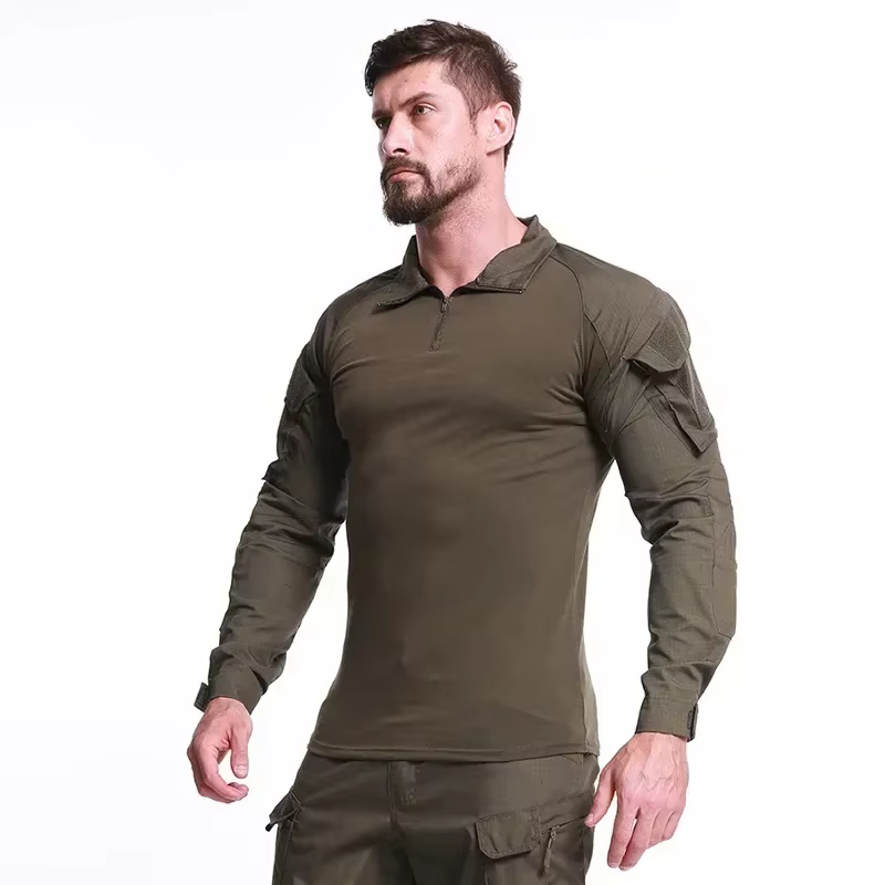 Camiseta táctica woodland algodón ripstop camuflaje militar - imagen 5