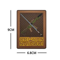 Parche PVC Obi Wan Nairobi Sable Luz Rifle – Insignia Moral Táctica