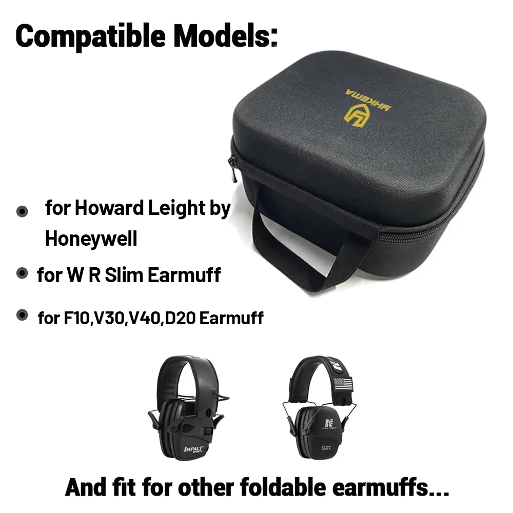 Bolsa de almacenamiento táctica para auriculares, estuche rígido impermeable para auriculares de tiro y orejeras de seguridad para disparar - imagen 4