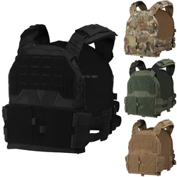 Portaplacas táctico, chalecos de caza, utilidad ligera, liberación rápida, MOLLE, Airsoft, chaleco de combate, armadura, equipo Airsoft
