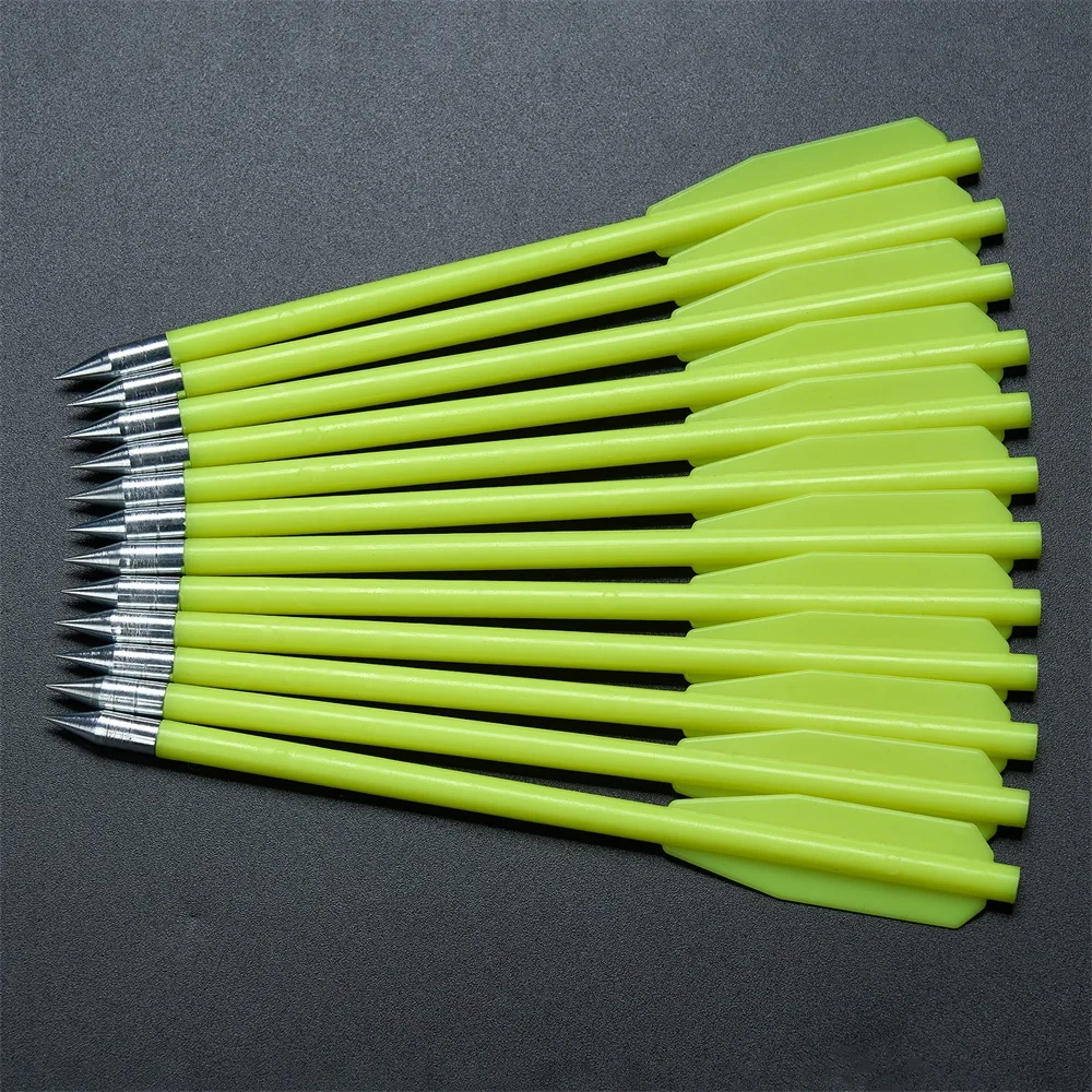 12 24 36 Uds. Pernos de ballesta de plástico de 6,3 pulgadas flecha de ballesta para deportes al aire libre