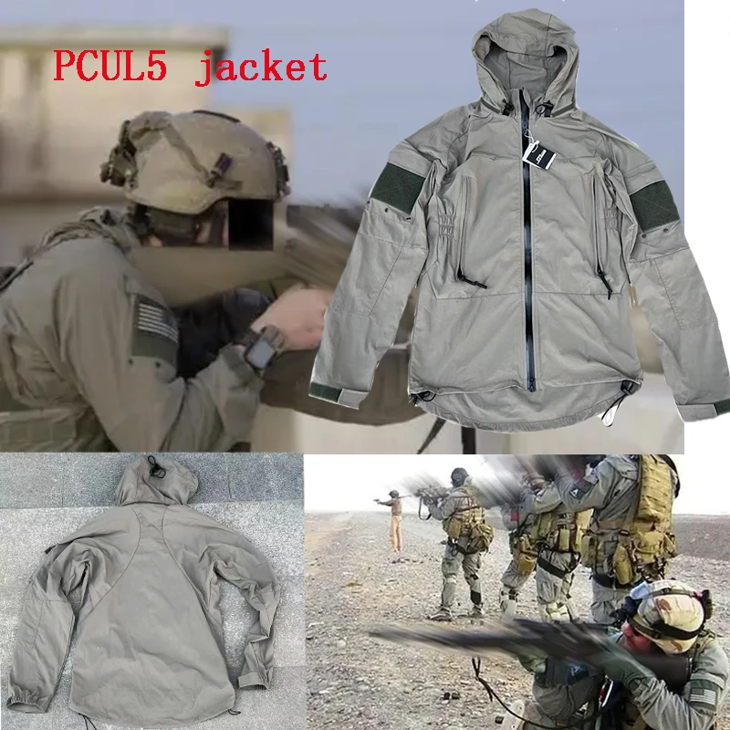 Chaqueta softshell gris PCU Generación L5 con capucha impermeable - imagen 2