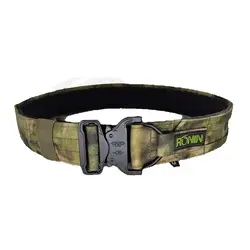 Cinturón táctico de plataforma MOLLE estilo Ronin - Cinturón de combate MOLLE de doble capa de 2 pulgadas con hebilla fundida a presión de alta resistencia de liberación rápida