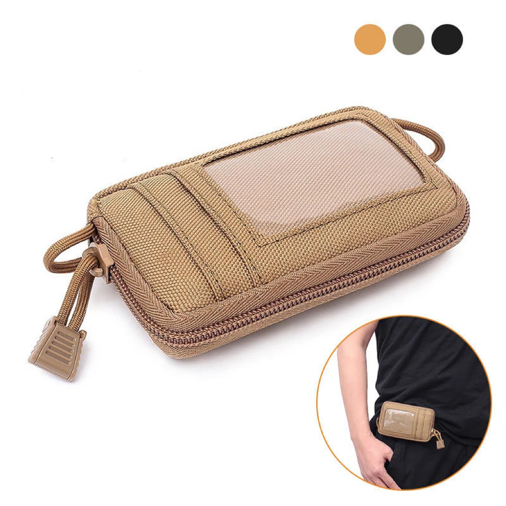 Bolsa táctica Molle para billetera, tarjetero para monedas, bolsa de almacenamiento, paquete de bolsa para dinero - imagen 3