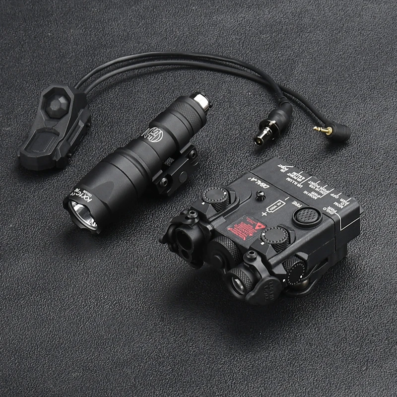 WADSN DBAL A2 linterna táctica láser rojo verde M300 M600 SF Surefir Scout Light AXON interruptor de enchufe Dual equipo de caza Airsoft