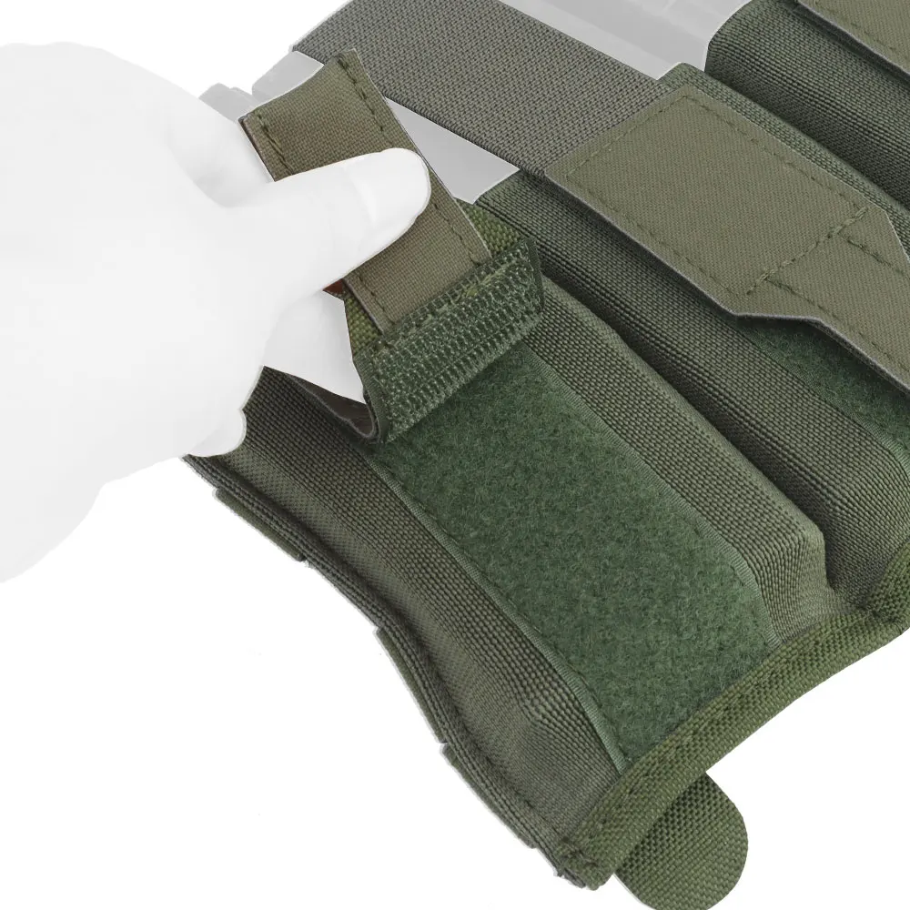 Porta revistas MOLLE para AR-15 abierta con solapa elástica triple - imagen 5