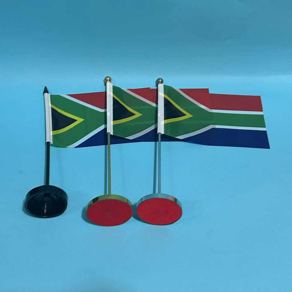 BANDERA DE SKY Bandera de escritorio de oficina Bandera de Sudáfrica 14x21 cm poliéster Bandera nacional de Sudáfrica Banner de país Adornos de escritorio Banderas - imagen 2