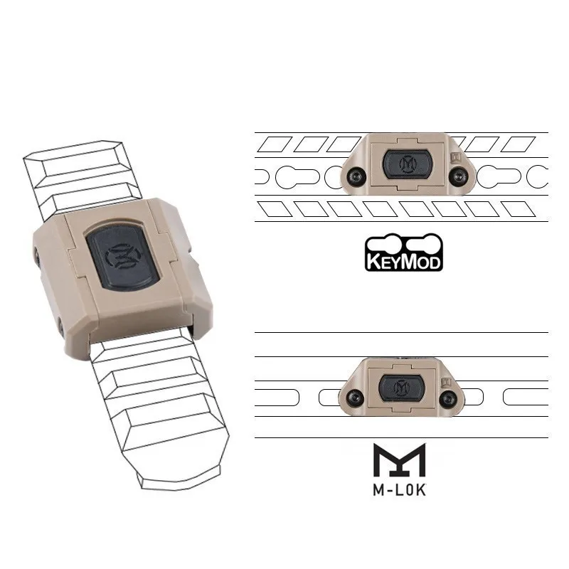 Modbutton-botón de interruptor de presión trasera, control remoto táctico, doble función, para DBAL PEQ M300 M600, accesorios de linterna para arma de caza - imagen 2