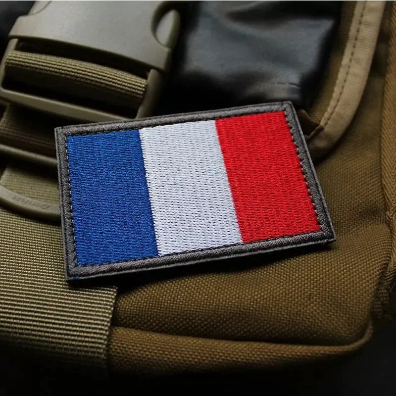 Parche bordado de bandera, parche militar táctico de Francia y UE, parches decorativos de tela para mochila del ejército en ropa - imagen 5