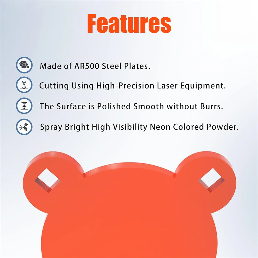 Arco de acero AR500, objetivo de tiro de Metal, colgador de placa, objetivo para pistola Airsoft de largo alcance, práctica de entrenamiento de tiro con Rifle - imagen 3