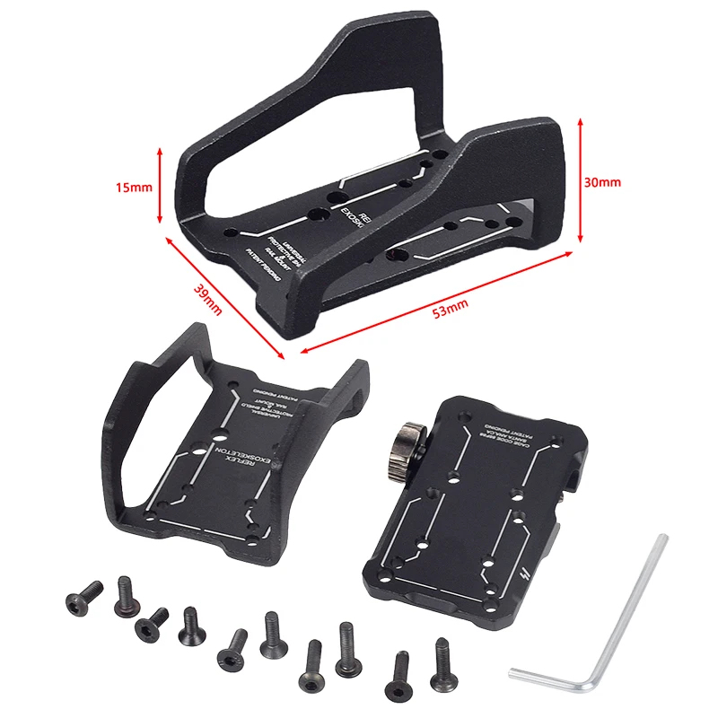 Base elevadora de mira de punto rojo, Base de montaje de punto rojo óptico de 45 grados, soporte fijo de montaje de alcance, puntería de caza, riel Picatinny de Metal de 20MM - imagen 5