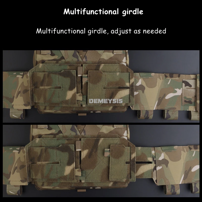 KZ-chaleco táctico portador de placa multicalibre 5,56, bolsas Triple Mag, faja elástica Modular, chaleco cómodo para caza Airsoft - imagen 5