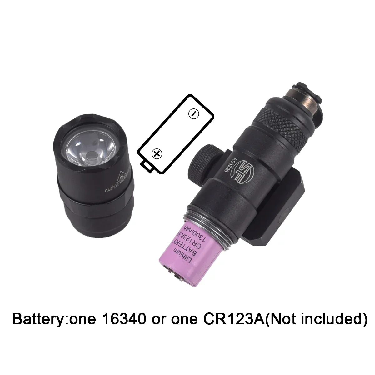 Potente linterna táctica M300 M300B Airsoft con interruptor de presión remoto compatible con riel de 20mm Rifle AR 15 arma explorador luz LED - imagen 3