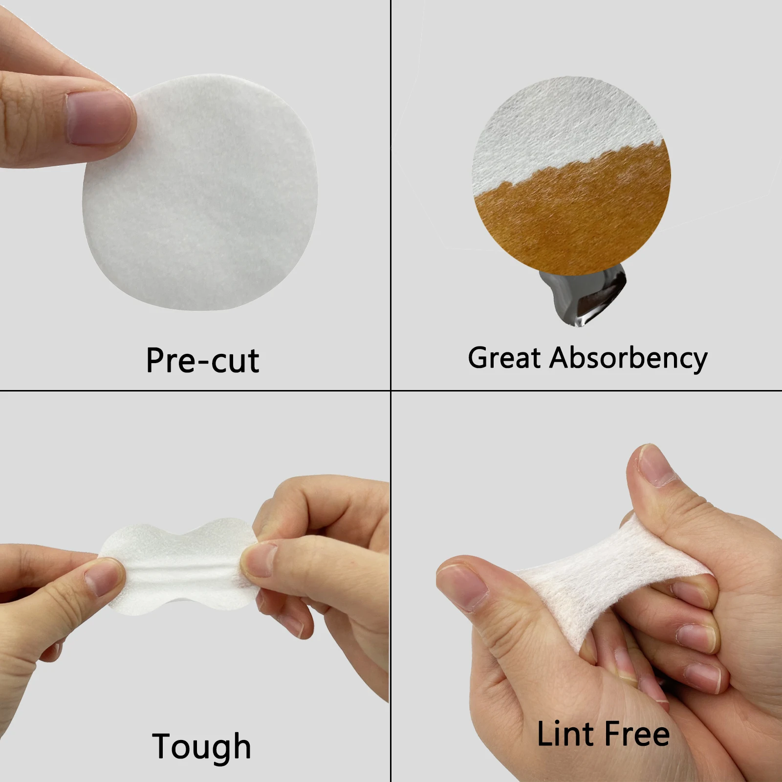 Parches gruesos de limpieza de pistola, paño redondo táctico, toallita para Rifle, mantenimiento de pistola, accesorio de tiro de caza, 500 Uds. - imagen 2