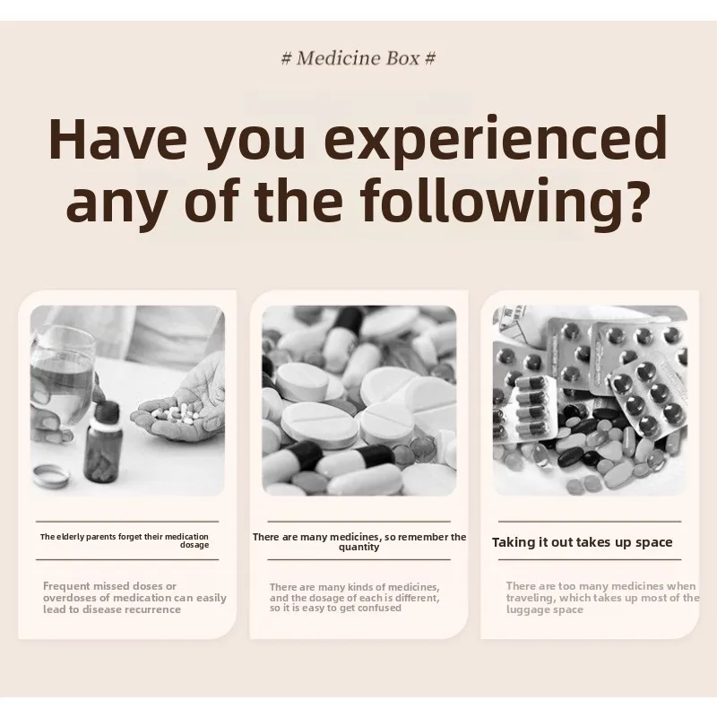 Pastillero semanal portátil doble sellado compartimentos a presión - imagen 3