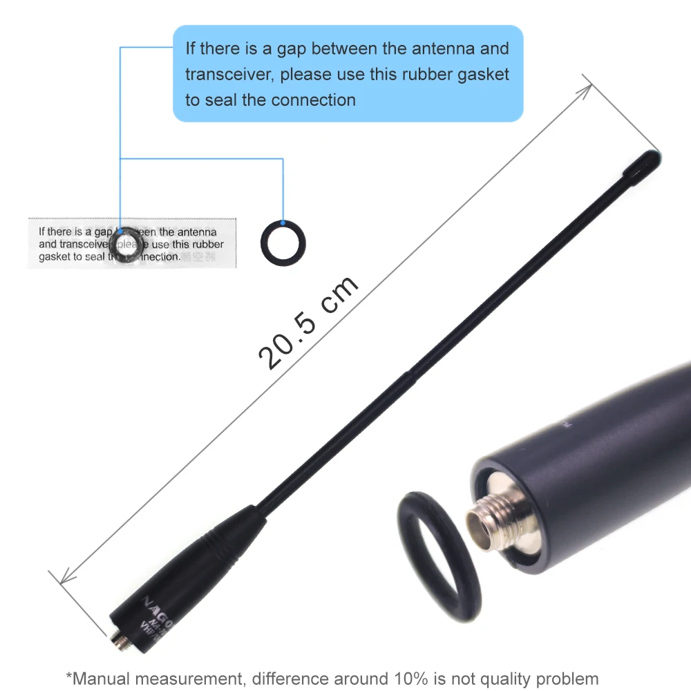 100% Original Nagoya NA-701 VHF/UHF (144/430Mhz) antena SMA hembra para BaoFeng UV-5R BF-888S UV-82 TYT Wouxun Walkie Talkie - imagen 5