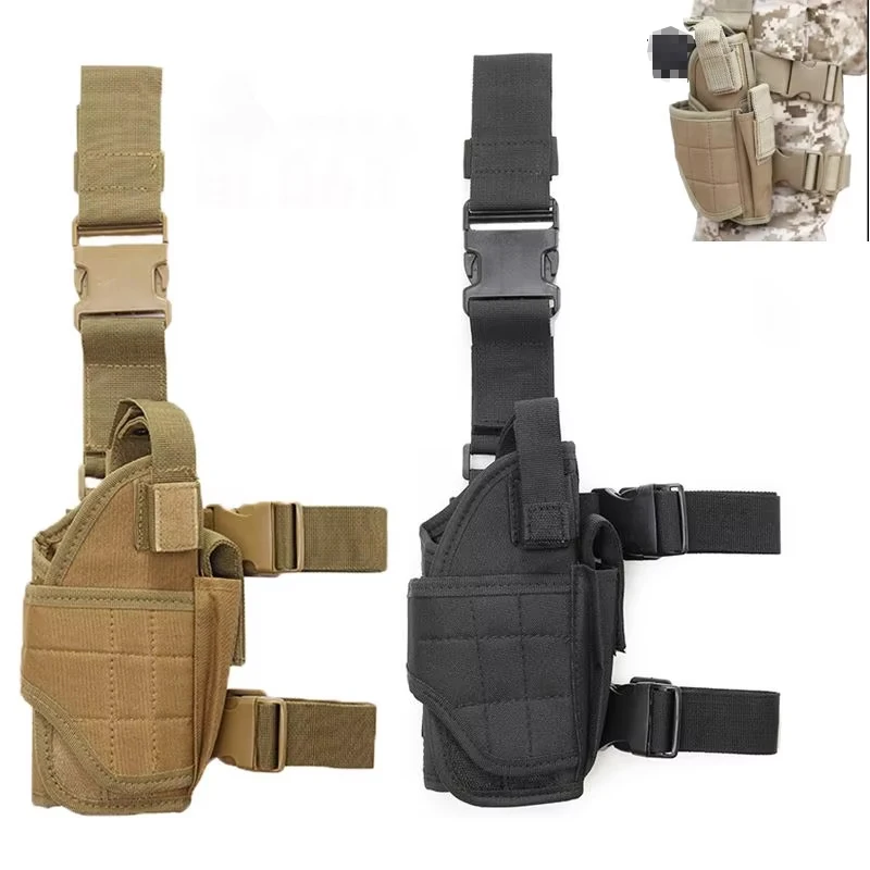 Funda muslo táctica MOLLE universal con bolsillo para revista - imagen 4