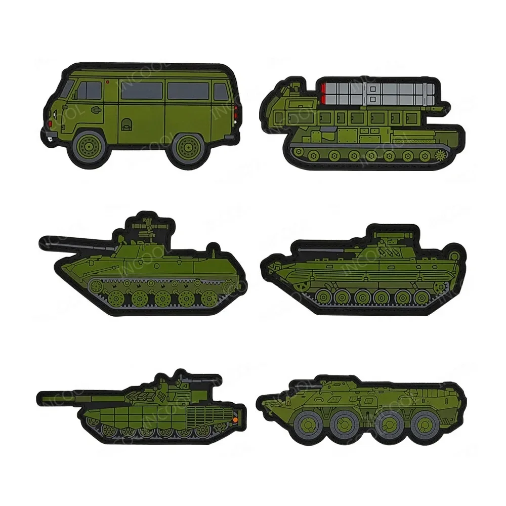 Parches de goma de PVC para tanque verde, vehículos blindados para exteriores, americanos, Alemania, Israel, Rusia, tanques, apliques decorativos bordados - imagen 2