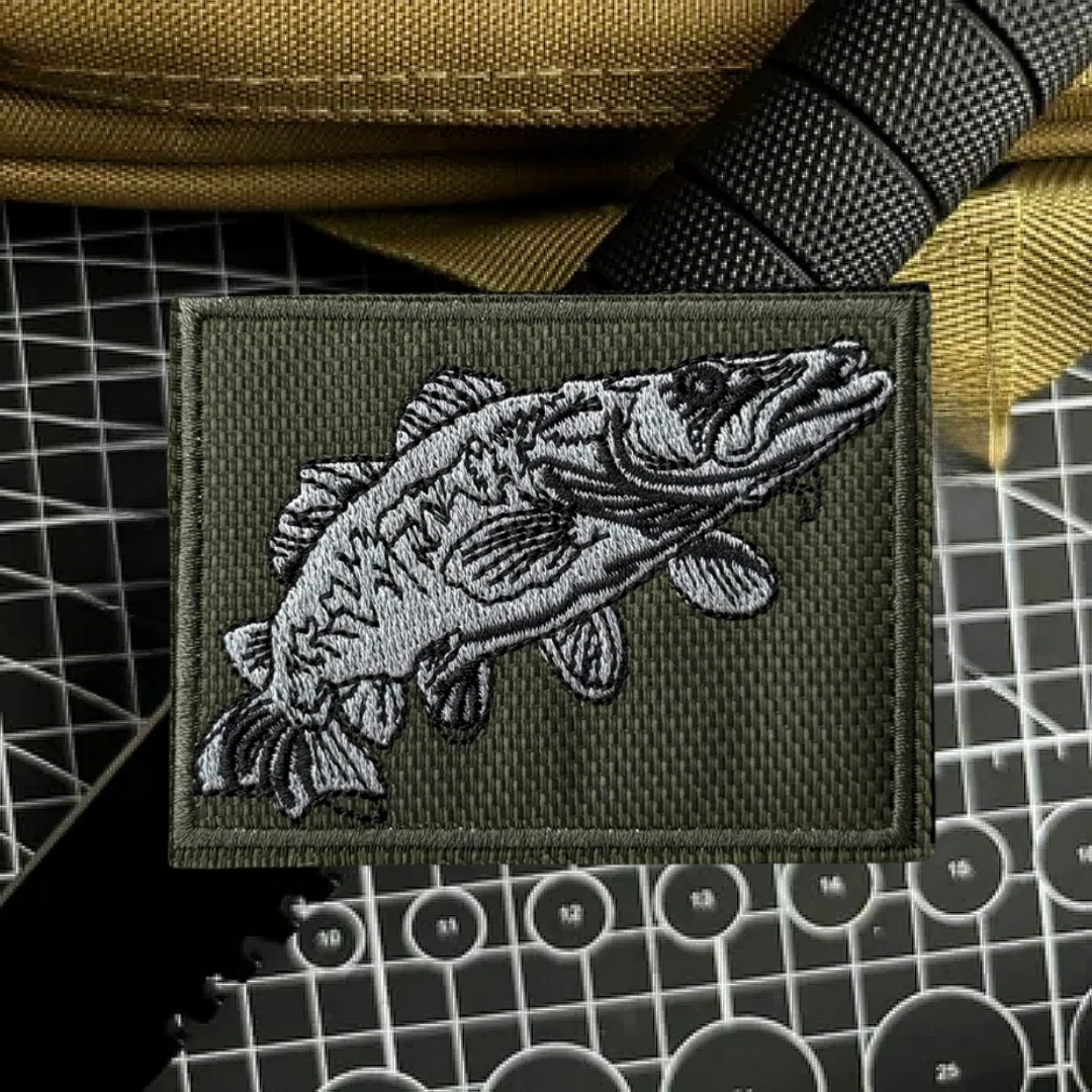 Parche de pesca, insignia de moral táctica, parches bordados de gancho y bucle para ropa, mochila, pegatina decorativa militar - imagen 5