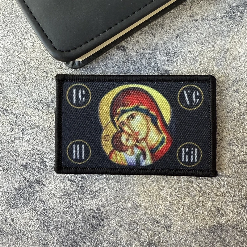 Insignia de moral de la madre de Dios de Vladimir, parche táctico, brazalete militar, gancho y bucle, mochila para exteriores, accesorios para sombrero, pegatinas - imagen 5
