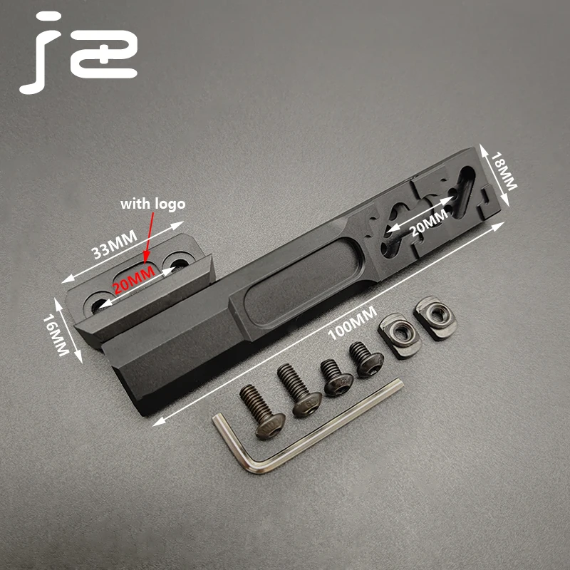 Linterna táctica M-LOK montaje Offset, Base adaptable de luz, Surefir M300, M600, Scout Lights, 20mm, picatinnyRail - imagen 4