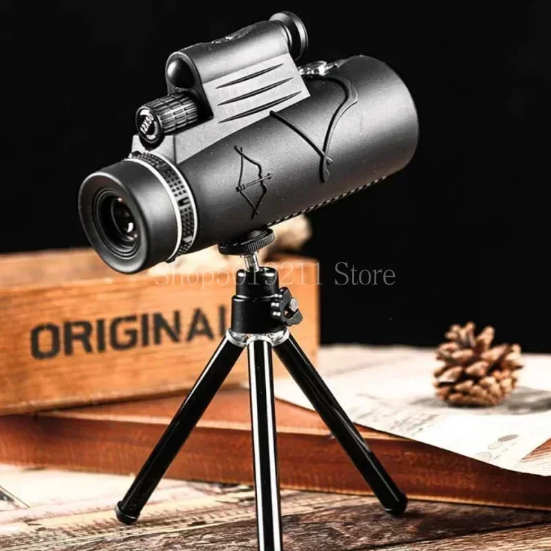 Telescopio Monocular potente con ZOOM HD, binoculares portátiles de largo alcance, para caza y Camping, con trípode y Clip para teléfono, 50x60 - imagen 5