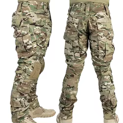 Pantalones tácticos Multicam con almohadillas - Combate y caza hombre
