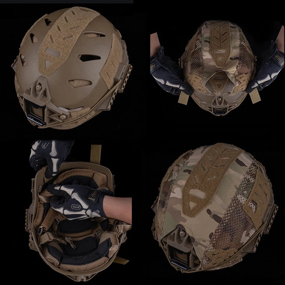 Cubierta de casco del equipo Wendy, parche mágico de malla de camuflaje, tela elástica para casco, deportes al aire libre, caza, accesorios tácticos para casco Airsoft - imagen 5