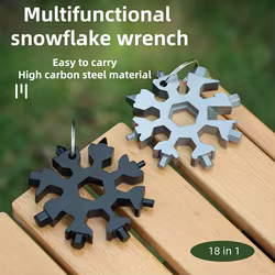 Llave multifuncional copo de nieve para camping y aire libre